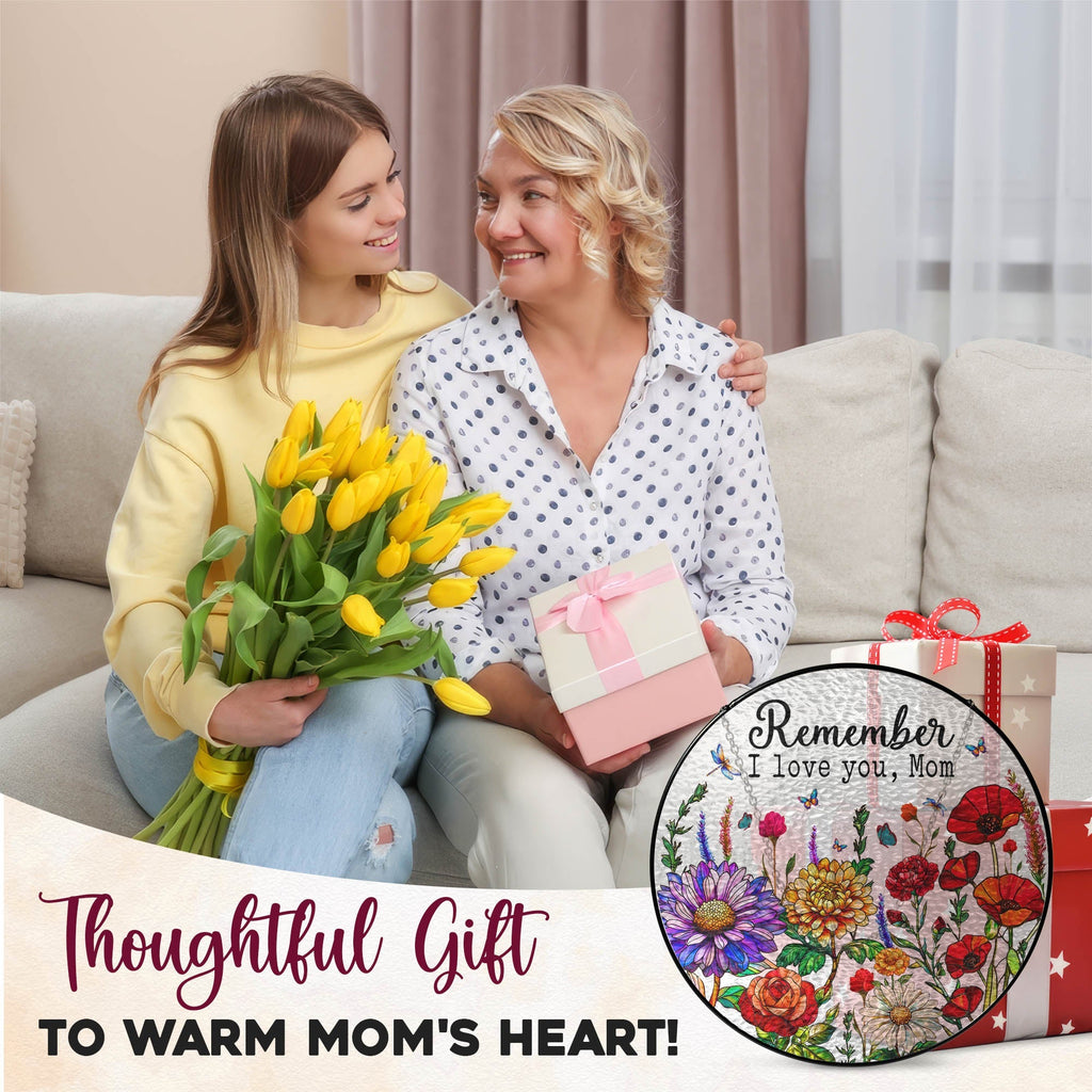 Colorful Mom & Grandma Garden Window Art. Unique Evergreen Gift for Home Décor and Patio 3-Day Shipping