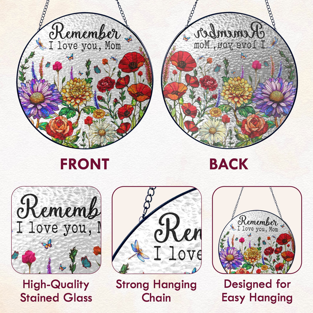 Colorful Mom & Grandma Garden Window Art. Unique Evergreen Gift for Home Décor and Patio 3-Day Shipping